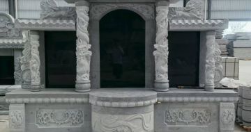 珠海 芝麻灰高档墓碑，土墓，可定制