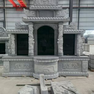 珠海 芝麻灰高档墓碑，土墓，可定制