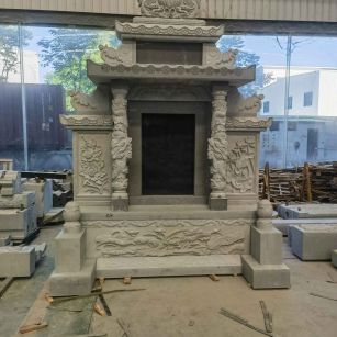 珠海 芝麻灰高档墓碑、土墓，一套也支持定做