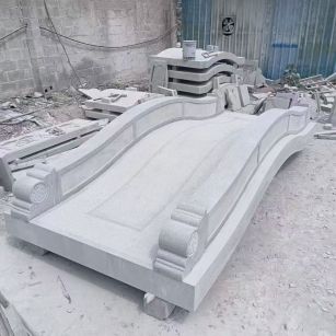 珠海 芝麻灰花岗岩园林景观 小石桥