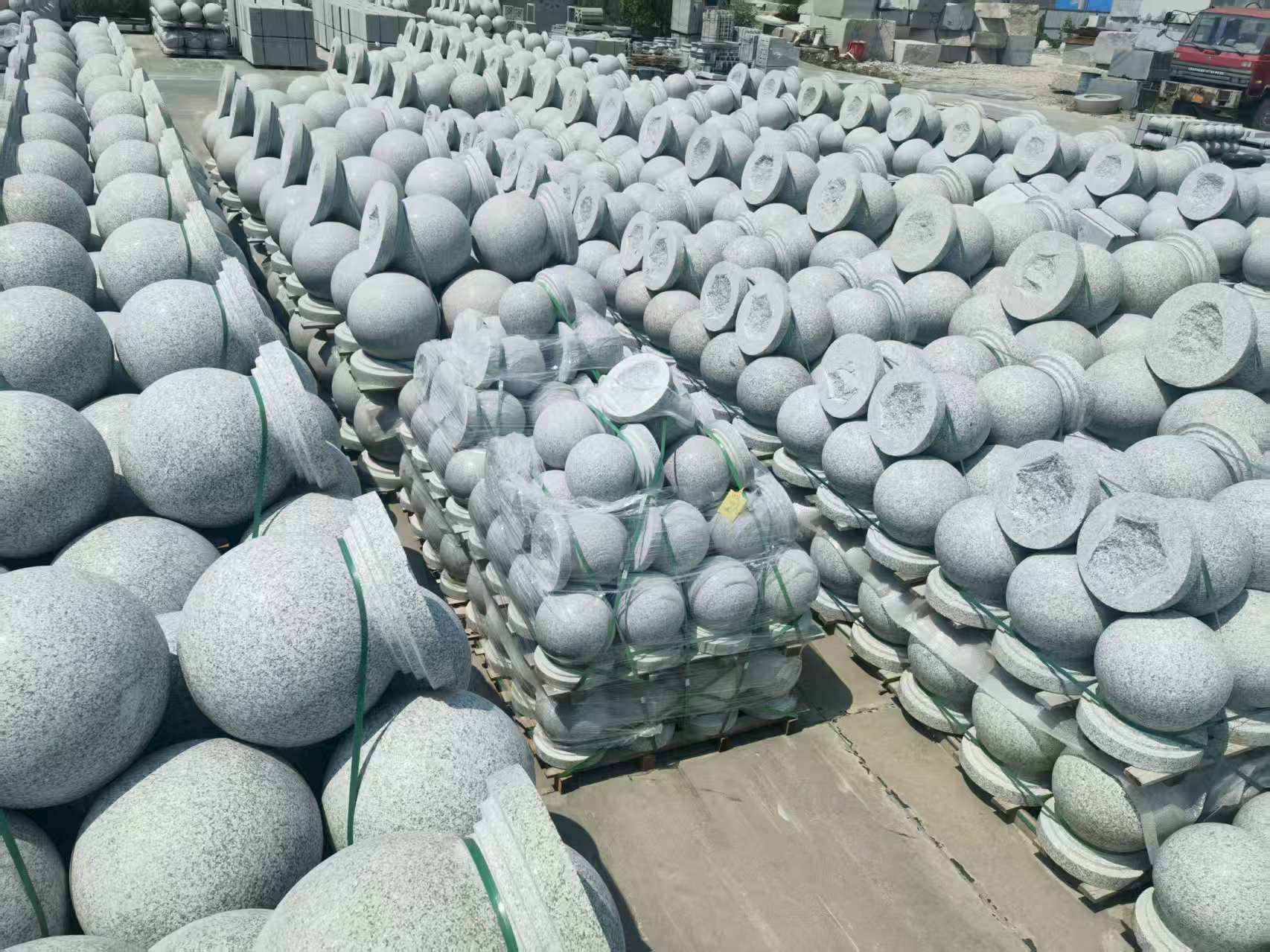 珠海 花岗岩实心圆球，石球，挡车球，挡车石，车止石，路障石。