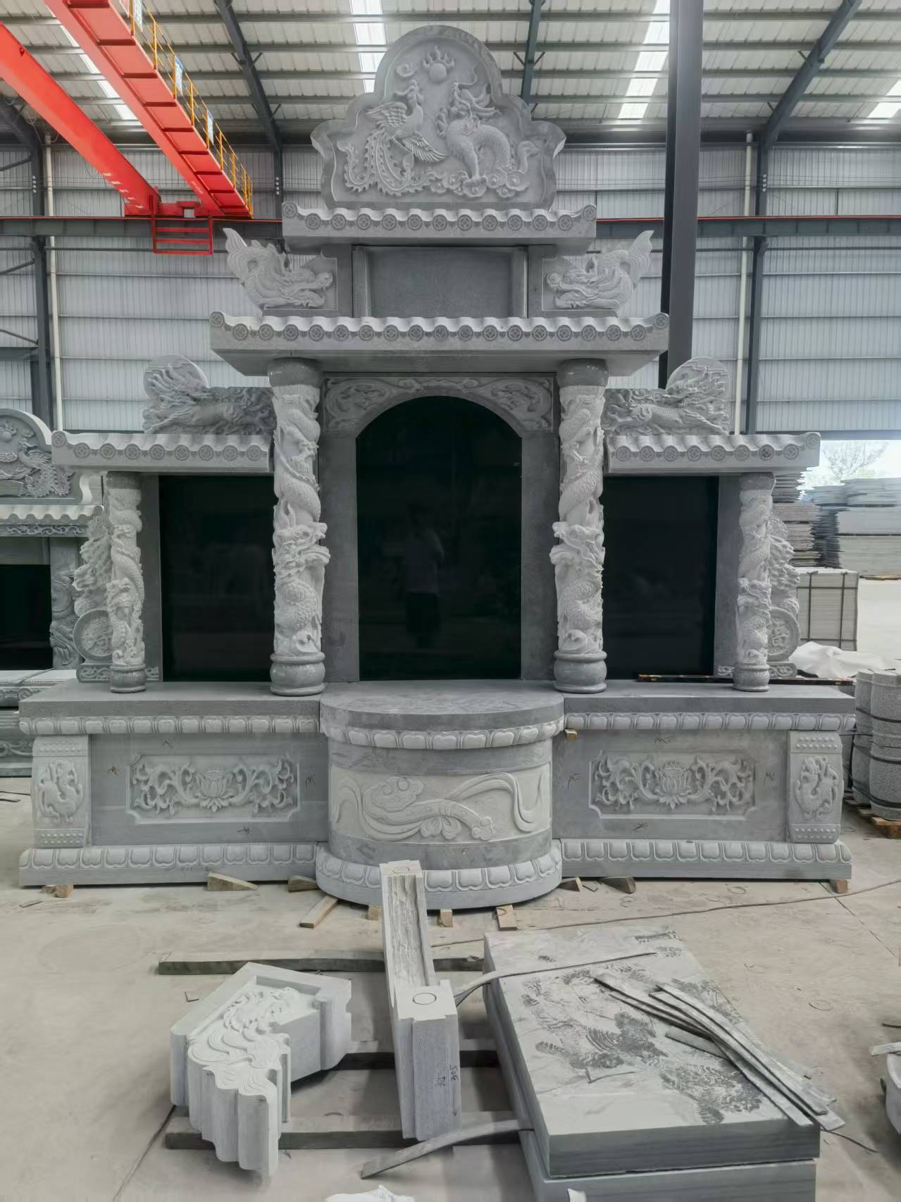 珠海 芝麻灰高档墓碑，土墓，可定制
