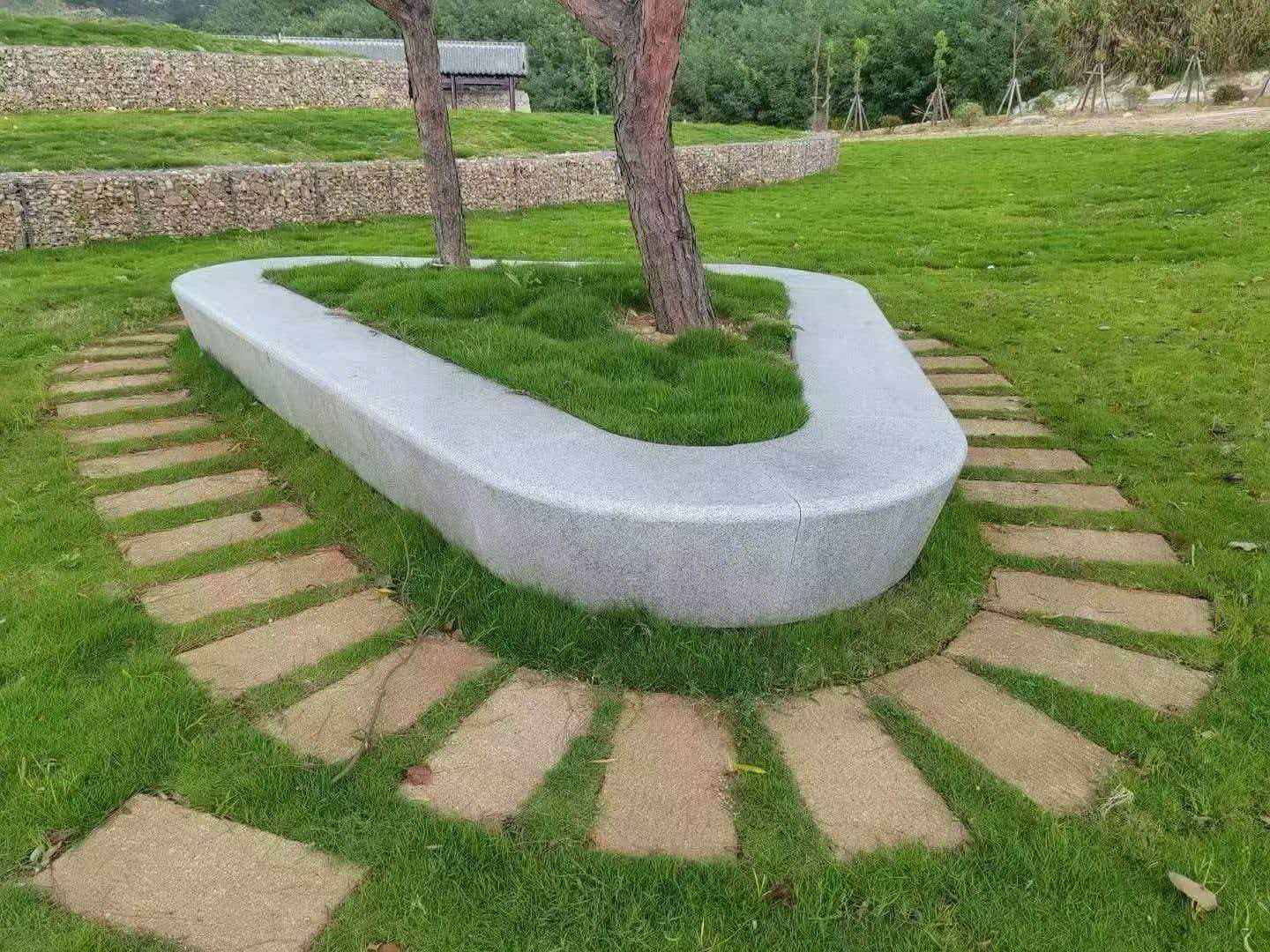 珠海 芝麻白光面整石坐凳