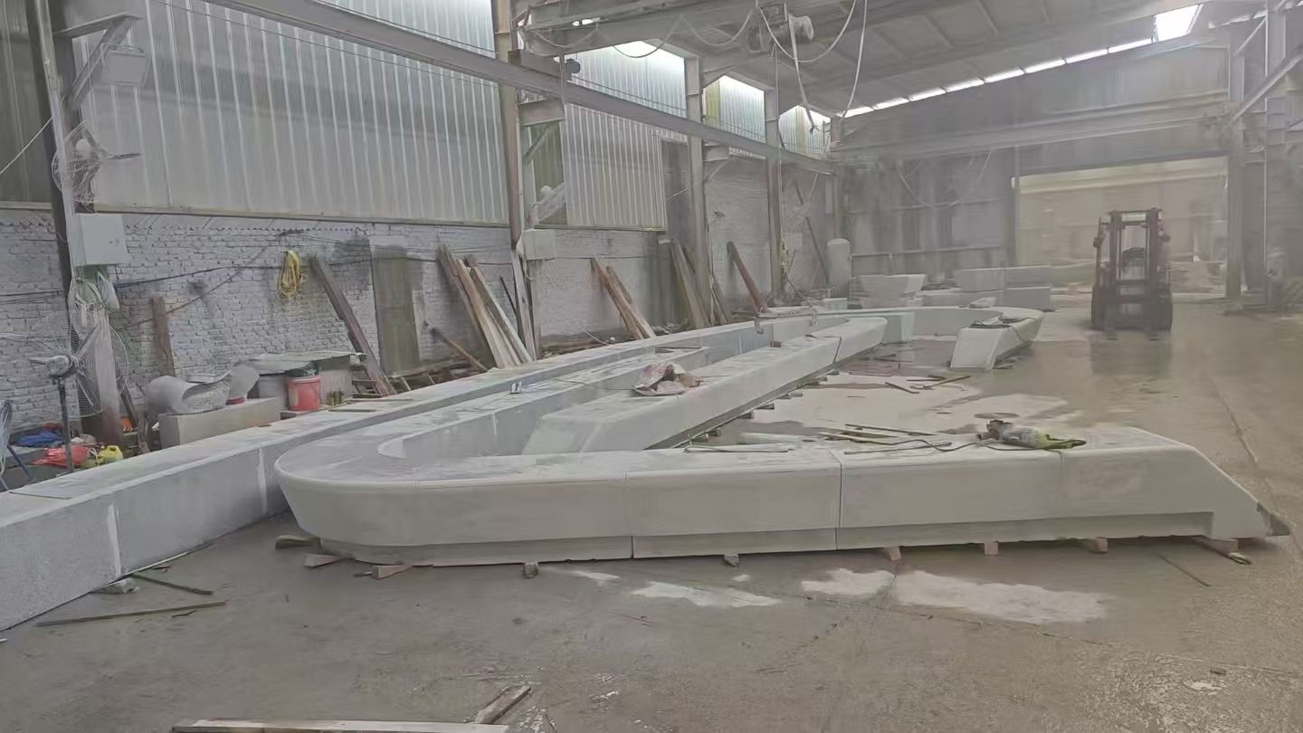 珠海 花岗岩整石坐凳拼装