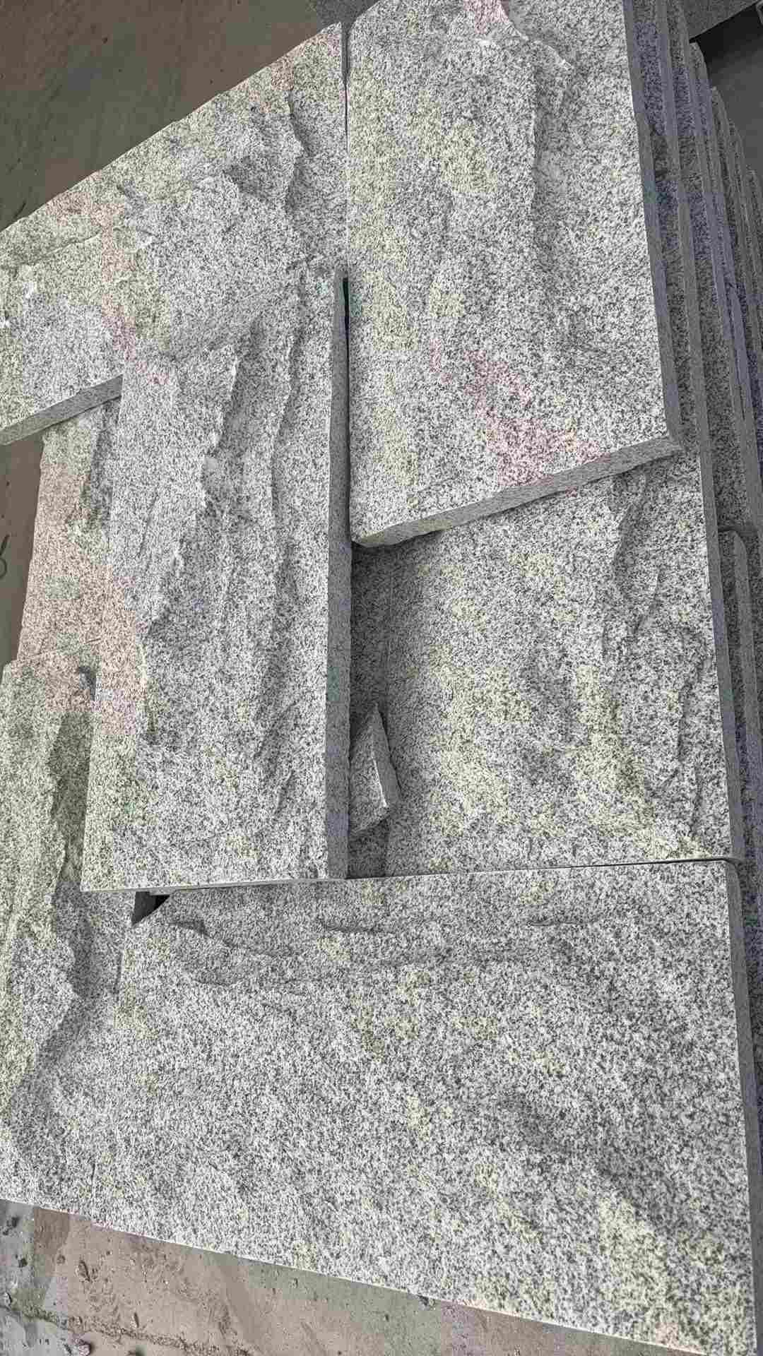 珠海 芝麻白自然面花岗岩成品板