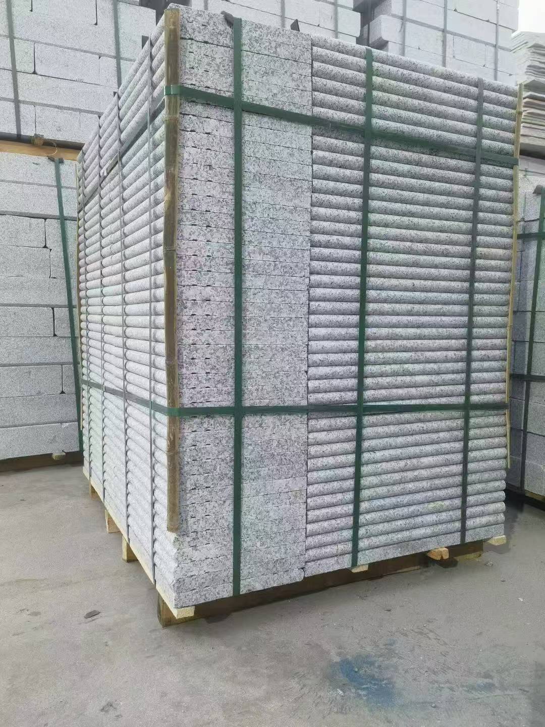 珠海 芙蓉白3公分厚磨圆边、拉槽，楼梯踏步